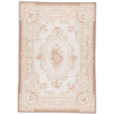 Hand-Knotted High-Quality Ivory and Beige Area Rug