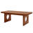 47.2" Coffee Table with Solid Pine Hollow-Out Legs & Rounded Corners-573453637