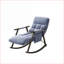 Chaises berçantes pour adultes, chaise longue pliante rembourrée avec dossier haut réglable et amp; Repose-pieds | Velours bleu marine-1199140319