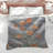 Orange Flowers On Silver Comforter-126342981