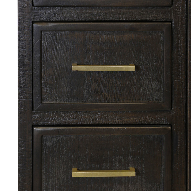 Commode 2 portes, 8 tiroirs Harrow - Terre d'ombre brûlée