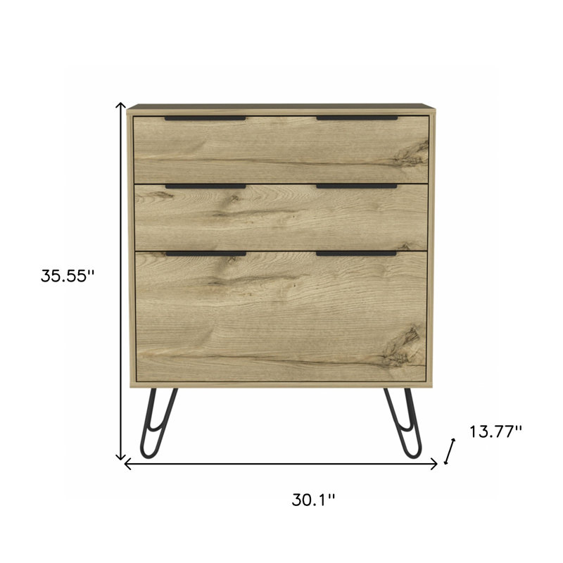Abdoulaziz Three Drawer Dresser