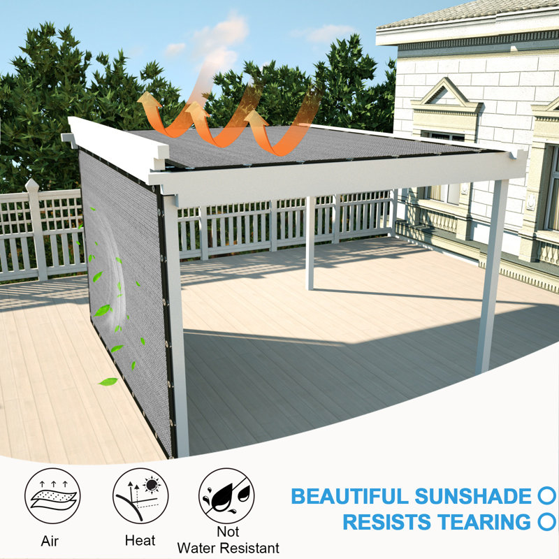 Abat-jour de pergola Artpuch, Gris clair, H 72 po x l 72 po x P 0,1 po