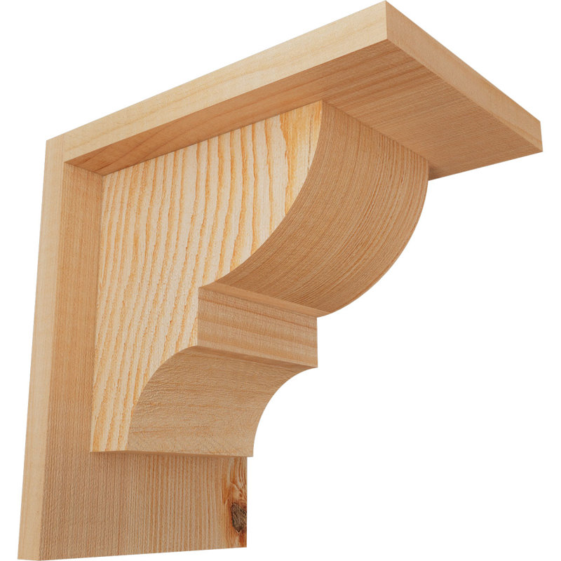 Corbeau Ridgewood avec contre-plaque, H 8 po x l 5,5 po x P 8 po, Sapin de Douglas, Lisse