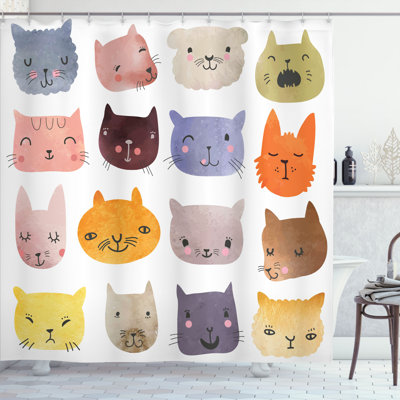Lottie Shower Curtain with Hooks Included