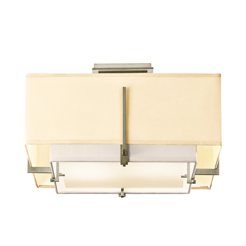 Exos 2 - Light Semi Flush Mount, Natural Anna, Soft Gold