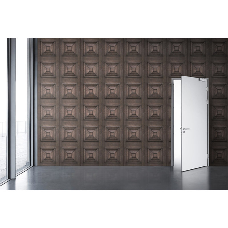 Garman 10m x 52cm Textured Matte Wallpaper Roll, Dark Oak