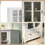 Buffet 22 "à poignée cloche - Rangement pour porte en verre compact