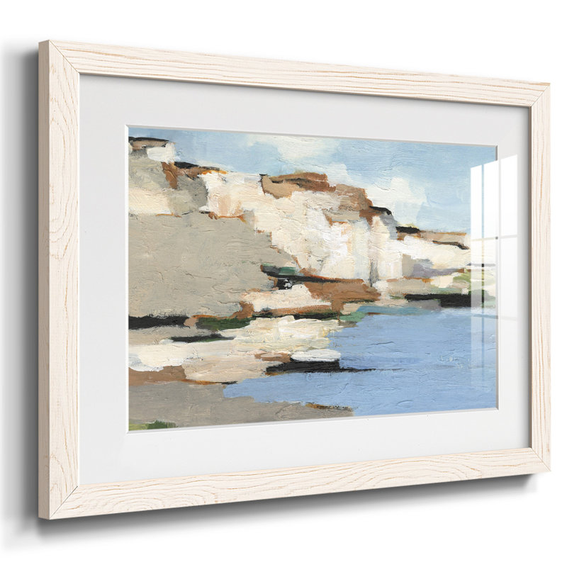 White Rock Cliff I, reproduction d'art encadrée, Blanc, H 18 po x l 26 po