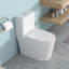 Toilette de salle de bain avec cuvette brute de 12 po, céramique blanche, chasse double 1,1 / 1,6, jet siphon, carte 800G, siège à fermeture en douceur, toilette hygiénique en céramique, chasse d'eau silencieuse et efficace