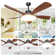52 In. 5 Blades Smart Indoor Ceiling Fan With 3-colors Led Dimmable Light And Dc Reversible And App/remote Control