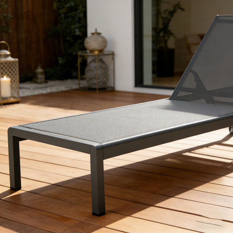 CHAISE LUNGE, 1, Gris foncé