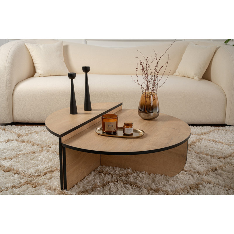 Sicario Coffee Table, Black;Honey Oak