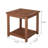 17.72" Solid Wood Cube Side Table – Portable Square Accent Table with Carbonized Finish, Lightweight Nightstand for Bedroom, Living Room, Sofa Caddy & Small Spaces