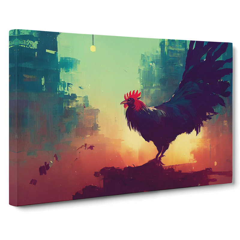 Rooster Art Painting Vol.1 - Wrapped Canvas Painting, 40cm H x 60cm W x 3cm D