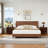 Wooden Corrugated Curved Lines Bed Frame No Box Spring Needed-1437553080-1438183332