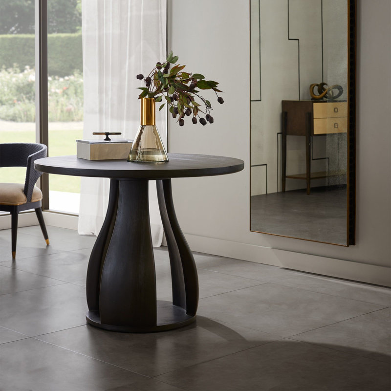 Samara Round Mahogany Wood Dining Table