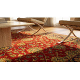 Wool Chinese Hand Knotted Pile Antique Floral Art Deco 1930s Rug
