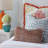 Embroidered Reversible Throw Pillow