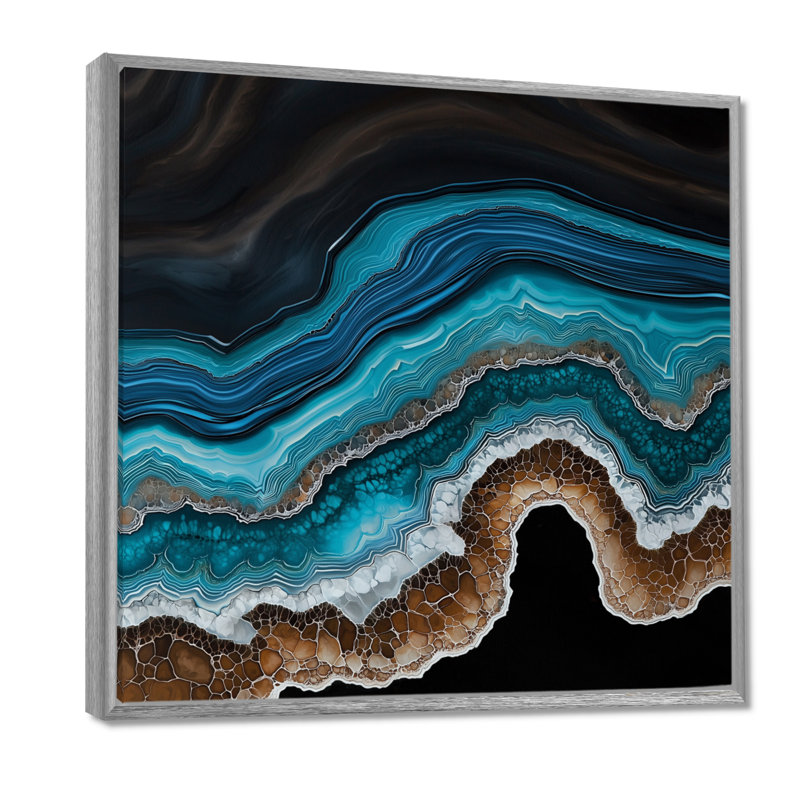 Voile illimité d'agate II - Agate, art mural, H 36 po x l 36 po, Impression dans un cadre flottant sans passe-parto