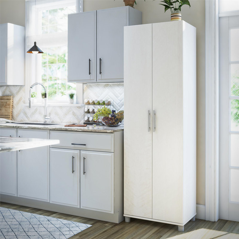 Sabria 24" Utility Storage Cabinet, Ivory Oak