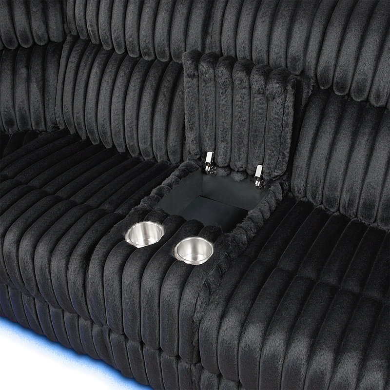 Canapé modulaire, Black Upholstered