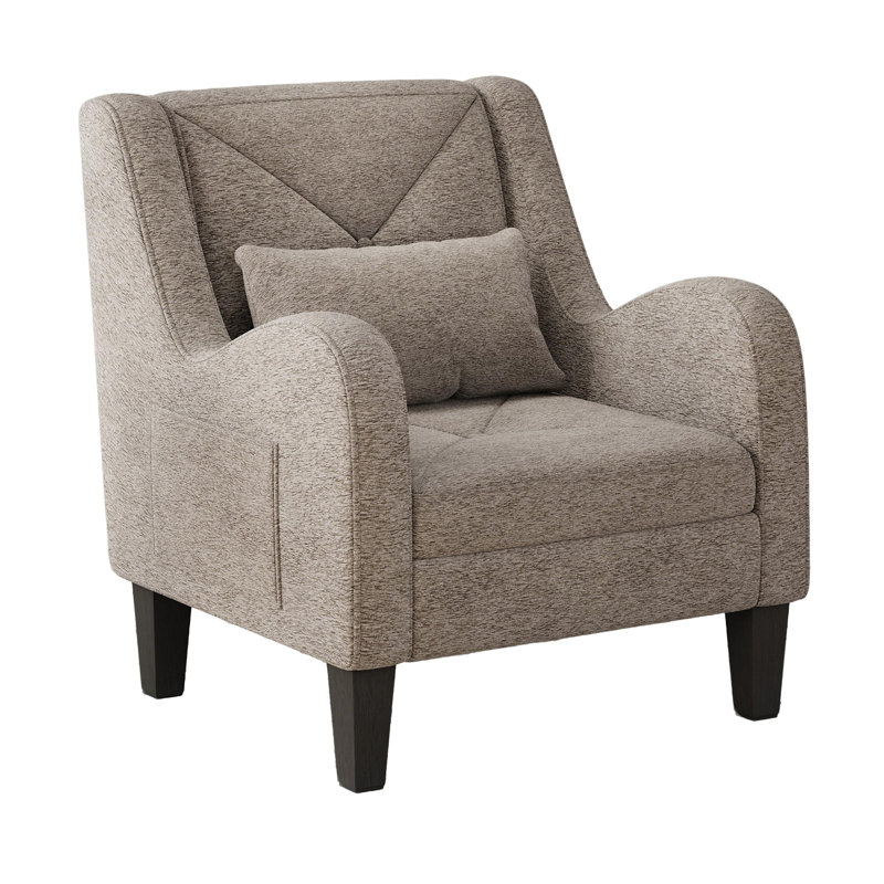 Fauteuil d'appoint Chenille, Gris