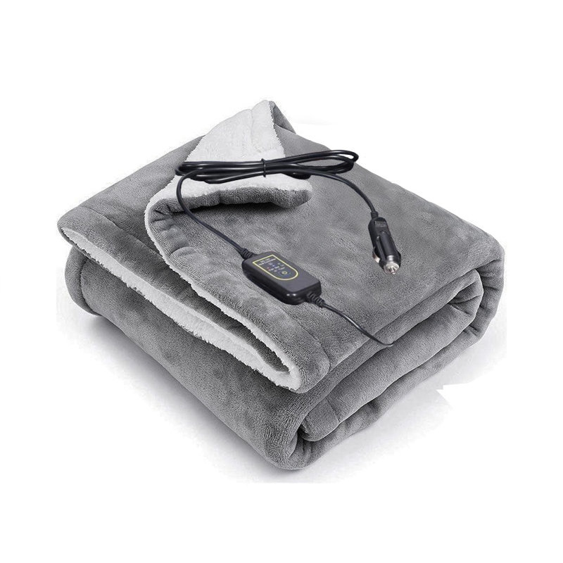 Hand Woven Heated Blanket, Gray