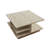 Modern Coffee Table with Shelves, Travertine Color, 31.5 x 15.7 x 31.5 inches | 100% Melamine Coated Particle Board, Thickness: 0.7 inches | Durable Plastic Legs, Stylish Design for Living Room & Lounge Spaces-1041455076