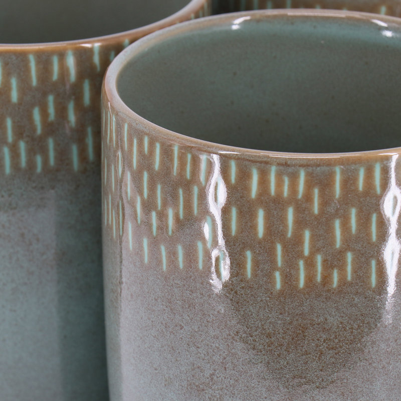 Jasper Stoneware Latte Mug, Green