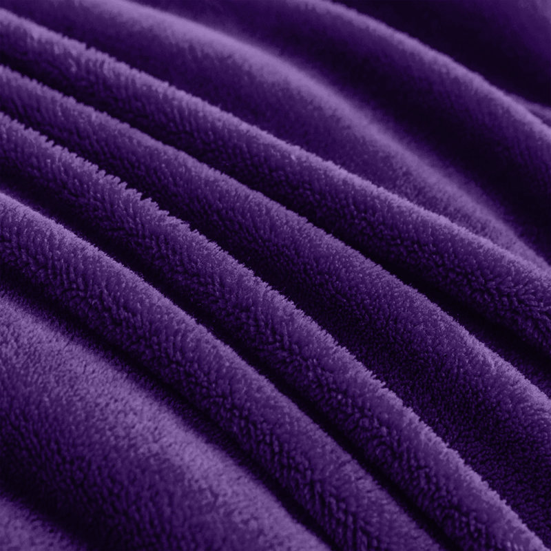 Joyan Extra Soft Sherpa Fleece Dual Sided Blanket, Purple, Double