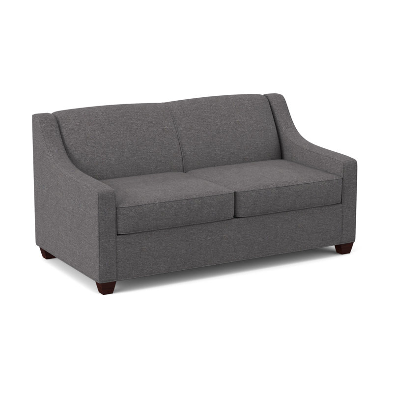 Phillips 68" Recessed Arm Sofa Bed with Reversible Cushions, Empire Mahogany, Hybrid, Antic Slate