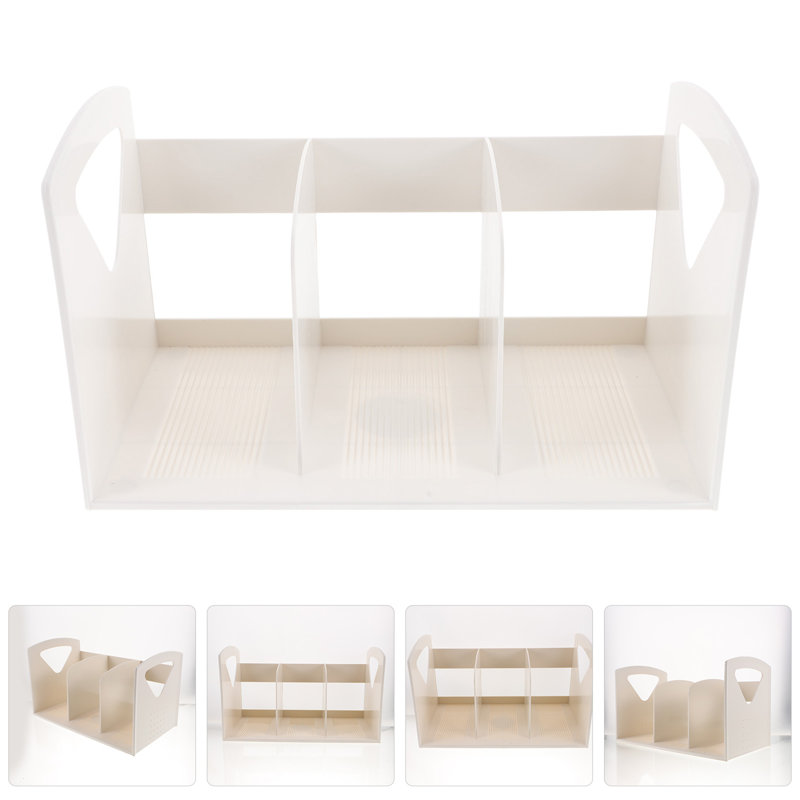 Simple Three Lattice Bookshelf Creative Practical Portable Storage Bookshelf