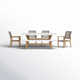 Fleur 74'' Rectangular 7 - Person Outdoor Dining Set