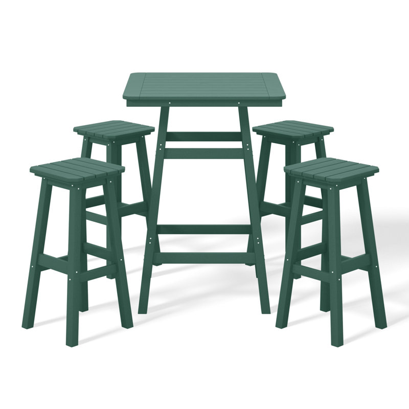 Laguna 5-Piece Square Bar Set, Green