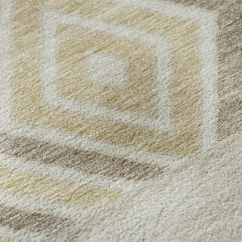 Premium Machine Washable Prisco Beige Rug, Rectangle 10' x 14'