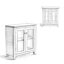 Armoire de rangement basse moderne en bois massif l 30 po avec portes en verre et tablettes réglables Cosmopolitan-2139929690