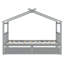 Lit simple en bois avec tiroirs, gris (ANCIEN SKU: WF300799AAE)