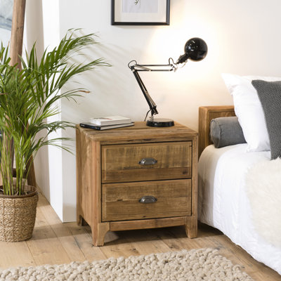 Carruthers 55.5cm W Solid Wood Bedside Table