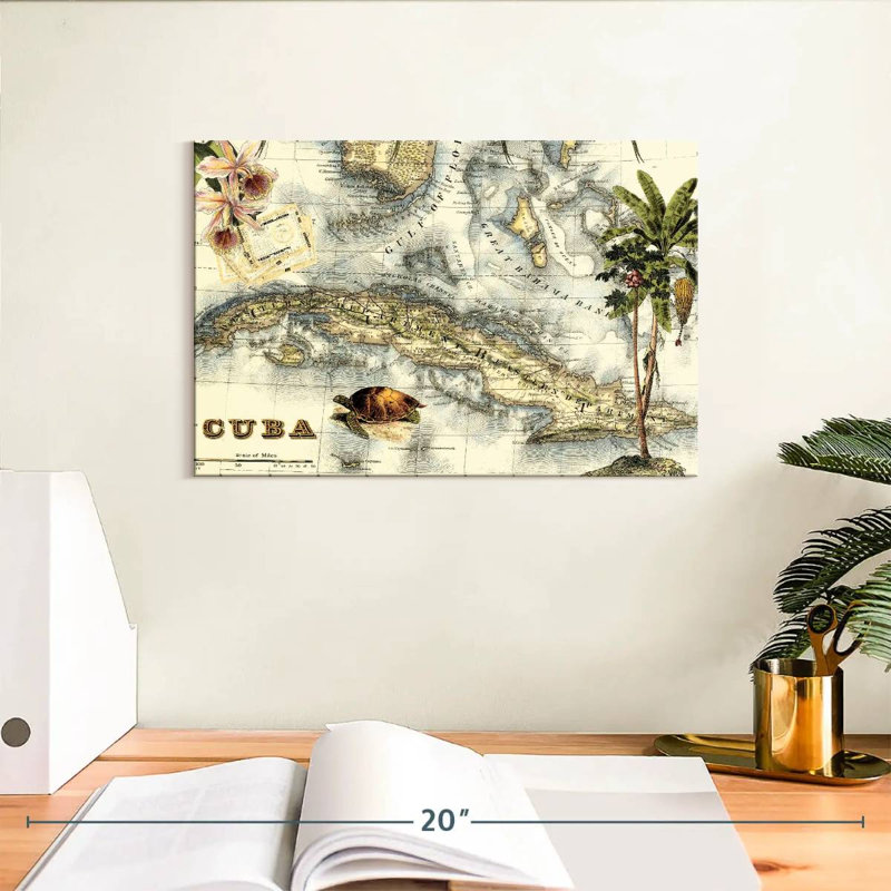 Carte tropicale Aliaz de Cuba, H 8 po x l 12 po