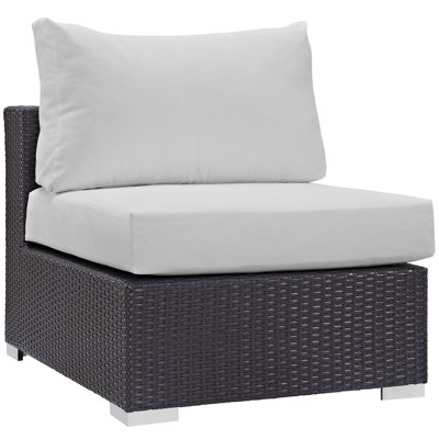 Chaise de terrasse sans accoudoirs avec coussins Convene