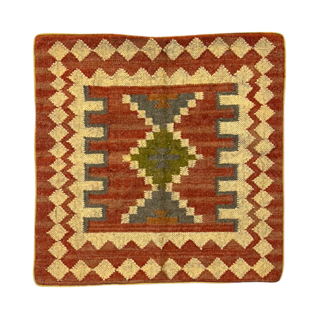 Kilim Large Floor Cushion Gefüllt