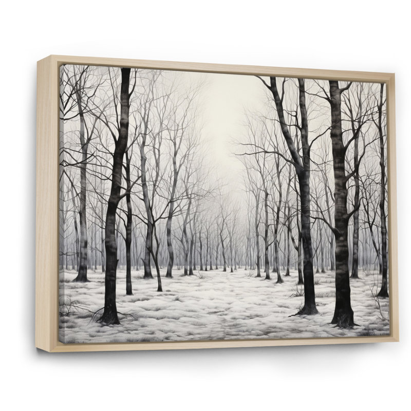 Gray Forest Whispering Woods, reproduction d'art sur toile, H 30 po x l 40 po x P 1,5 po, Naturel