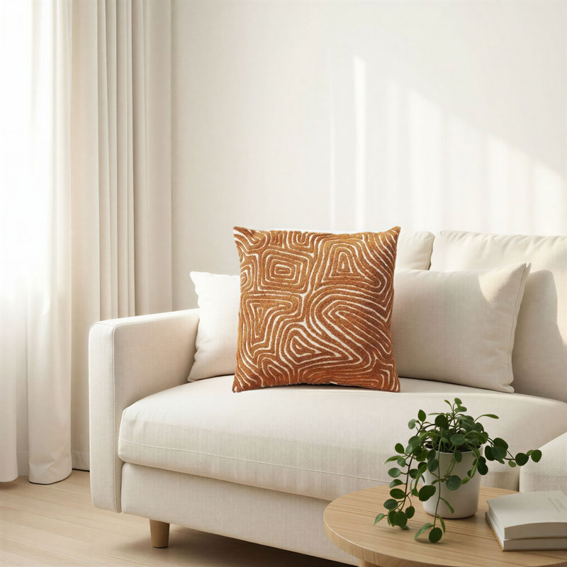 Cotton Throw Pillow With Polyester Fill
