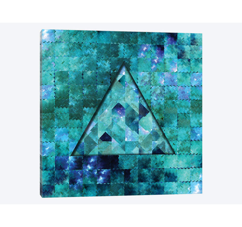 « geometric abstract galaxy i » par barruf, reproduction d’impression sur toile tendue, H 12 po x l 12 po x P 1,5 po