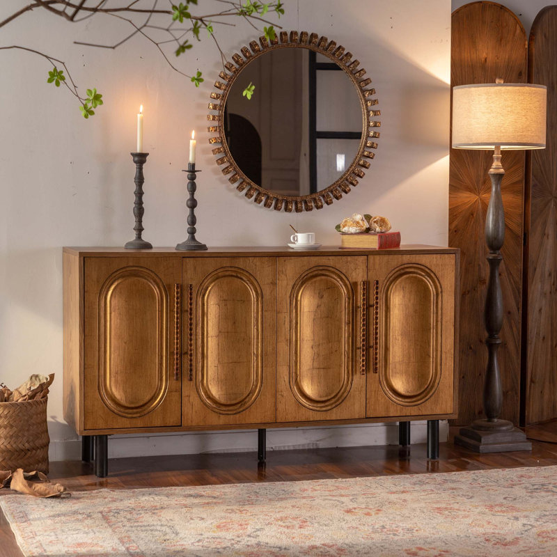 Buffet Buffet avec rangement - Armoire de cuisine en bois avec tablette réglable