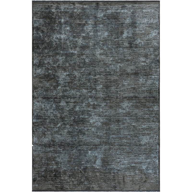 Tapis en coton / acrylique / gris anthracite / gris Rapture, Rectangle 7 pi 10 po x 9 pi 10 po