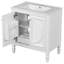 Meuble-lavabo de 30 po avec lavabo, deux portes avec tablette, charnières de porte à fermeture en douceur, style rétro -109906738