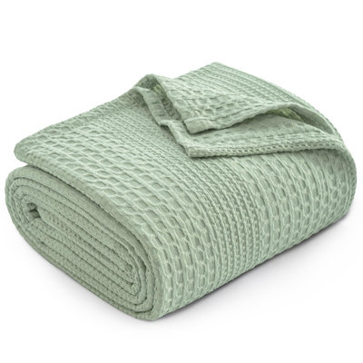 PHF Lightweight Waffle Weave Blanket, Breathable & Ultra Soft, Soft & Cozy Thin Blanket for All Season & Hot Sleepers