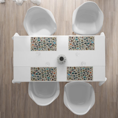 Polyester Abstract Rectangle Placemat